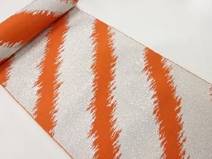 アンティーク　変わり斜め縞模様織出し八寸帯地反物